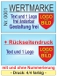 Preview: 1000 Wertmarken 4/4 "doppelseitig farbiger druck" - mit Text + Logo [[- inkl. Gestaltungsservice -]]